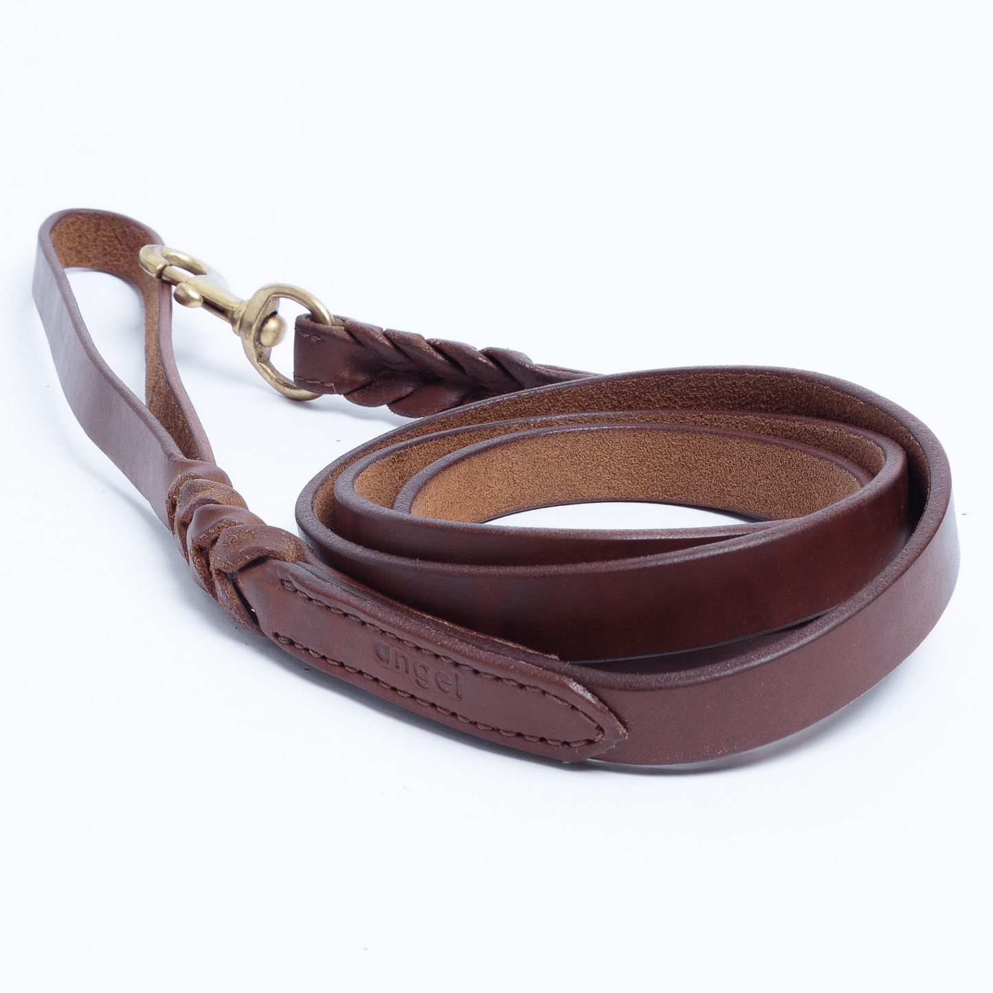Braided Leather Dog Leash