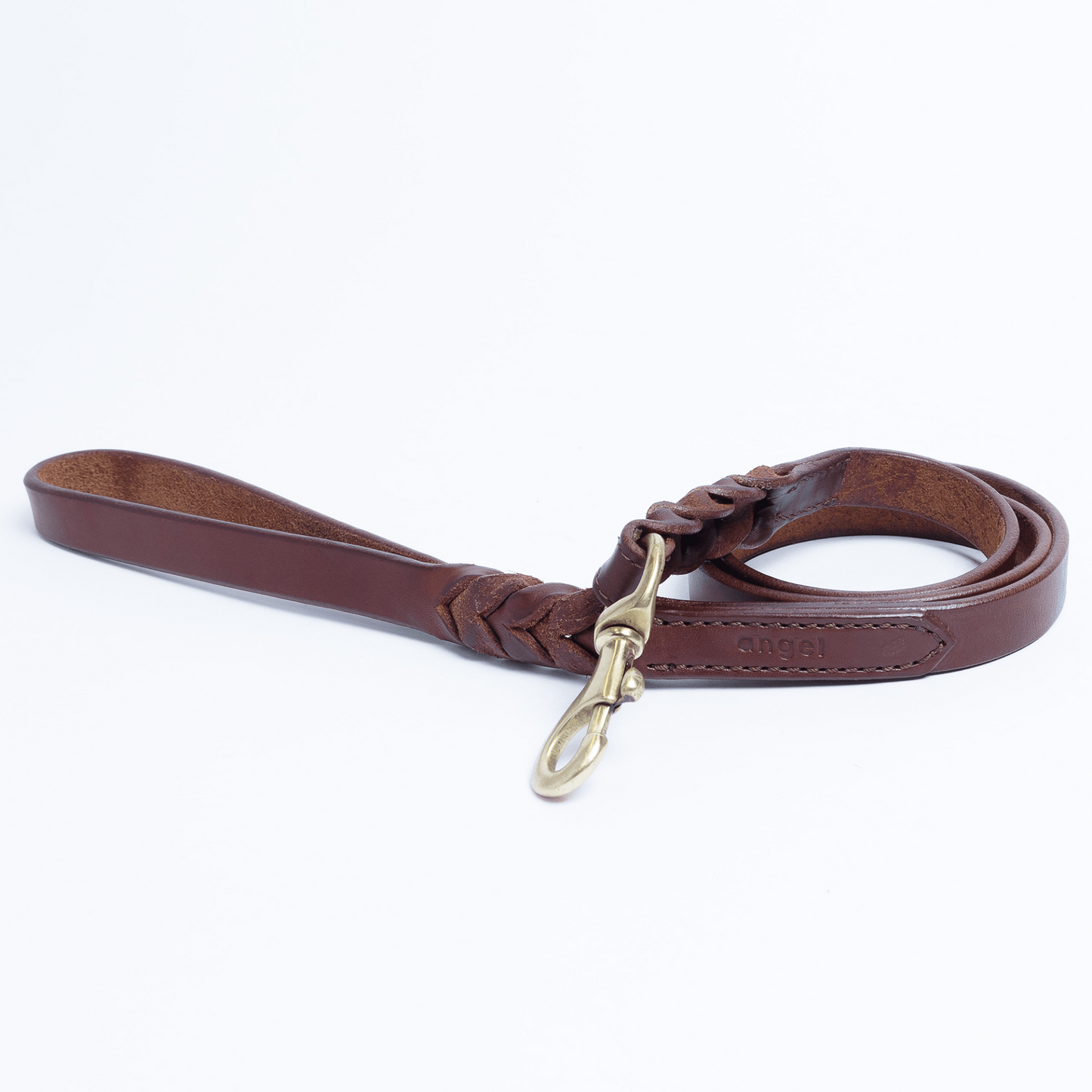 Braided Leather Dog Leash