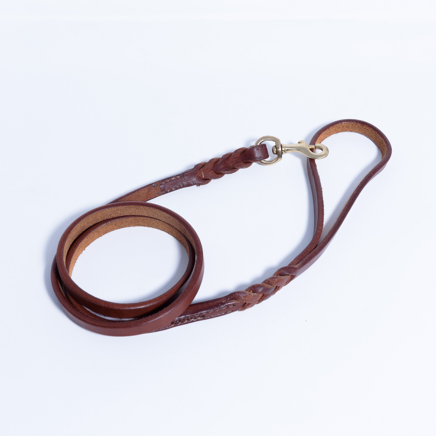 Braided Leather Dog Leash
