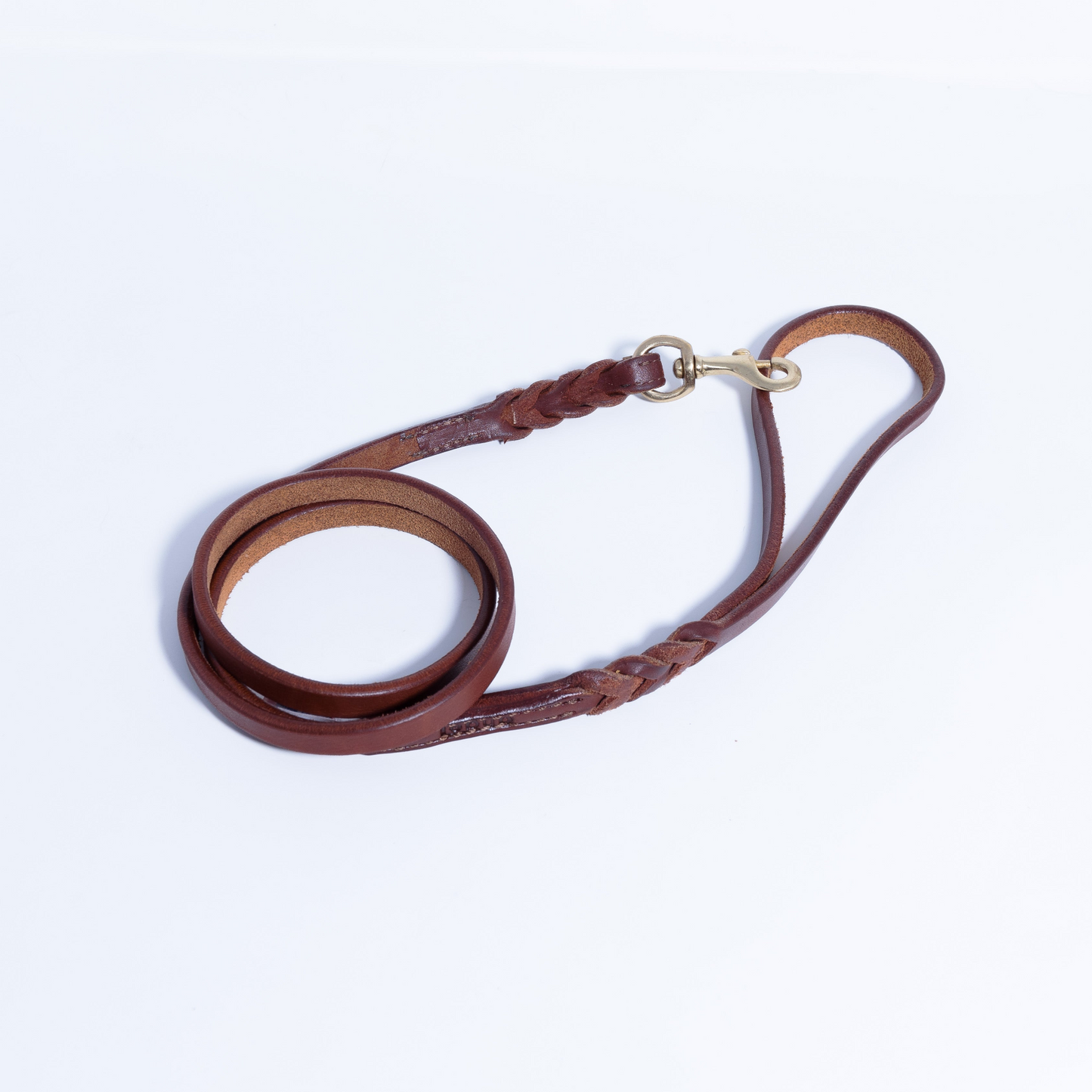 Braided Leather Dog Leash