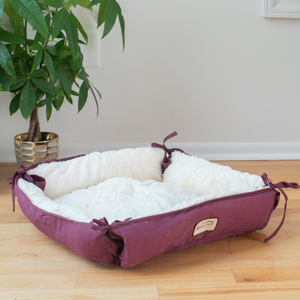 The "Uptown" Cat Bed- Burgundy