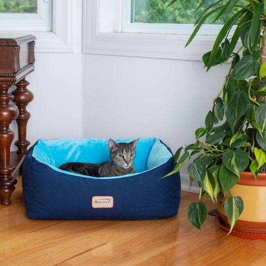 The "Blue Poof" Pet Bed- Sky Blue