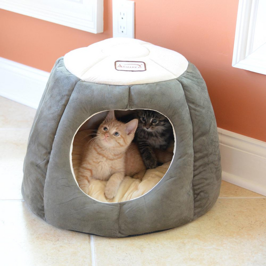 The "Mushroom" Cat Bed-Grey