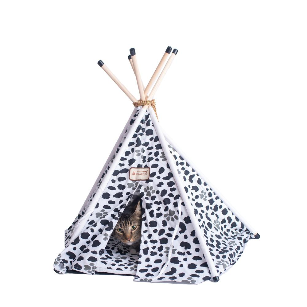 The "Teepee 1" Cat Bed-Cow Print