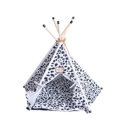 The "Teepee 1" Cat Bed-Cow Print