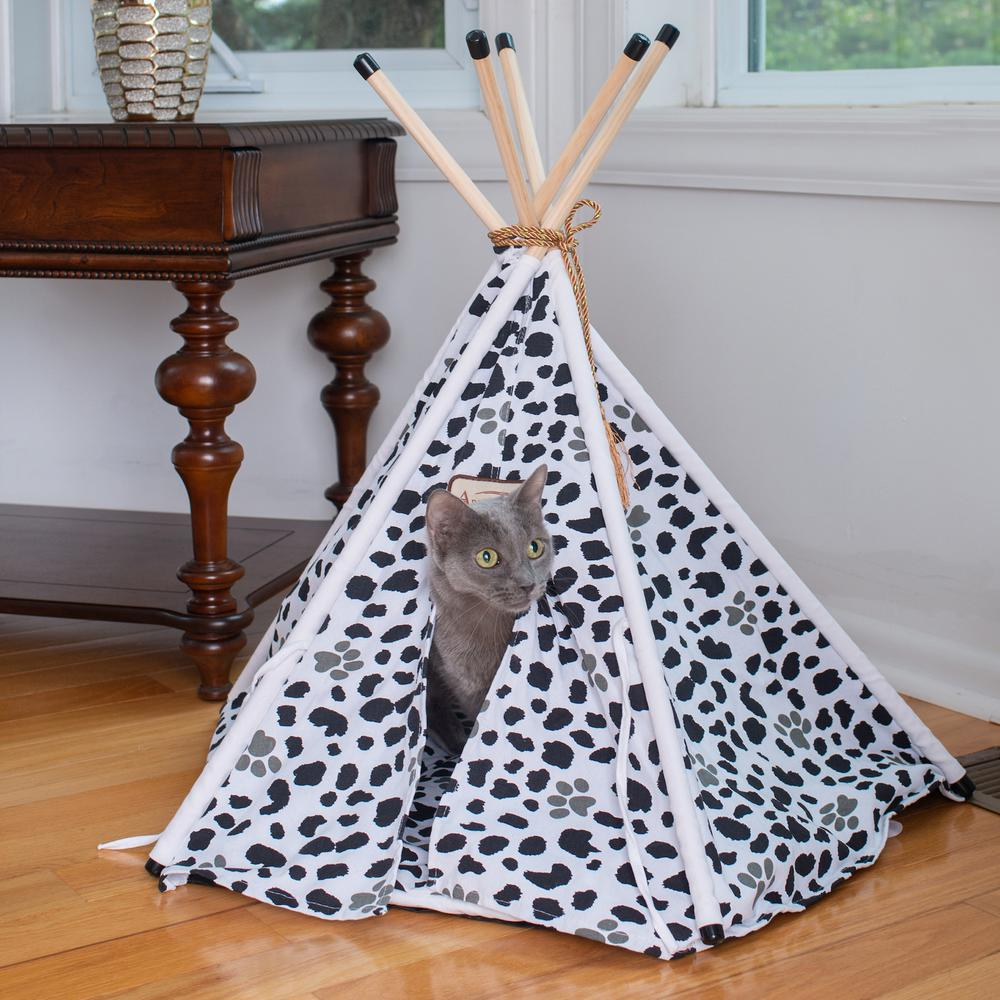 The "Teepee 1" Cat Bed-Cow Print