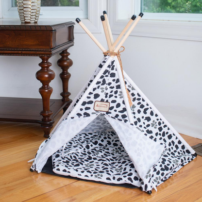 The "Teepee 1" Cat Bed-Cow Print